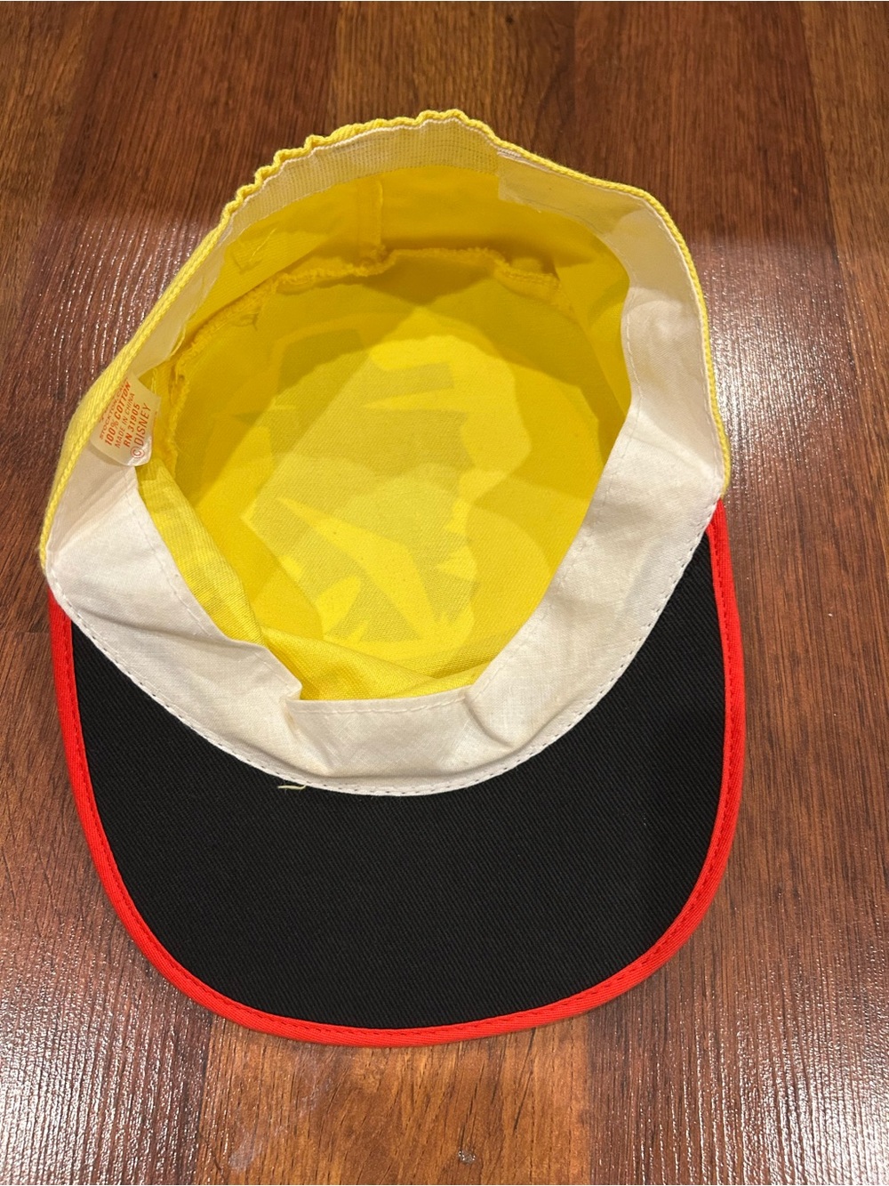 90s Vintage Disney Dick Tracy Detective Movie Promo Yellow Painters Hat Cap - Picture 6 of 6